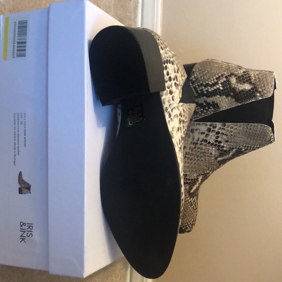 Iris & Ink snake skin low heel booties - Picture 4 of 4
